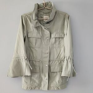 Banana Republic x Olivia Palermo Bell-Sleeve Surplus Jacket Cotton Size Medium